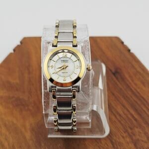 Embassy By Gruen Womens Two Tone Metal Watch Contemporary Simple Classy Everyday